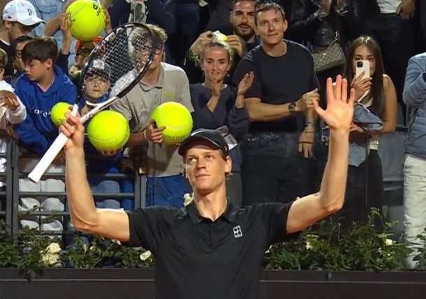 Sinner's Back, And His Win Streak Hits 22 in Rome 